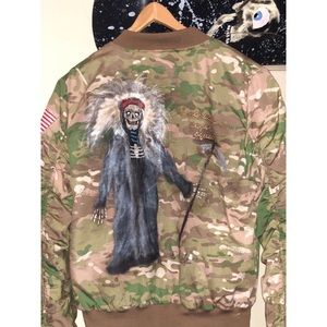 Custom painted military jacket